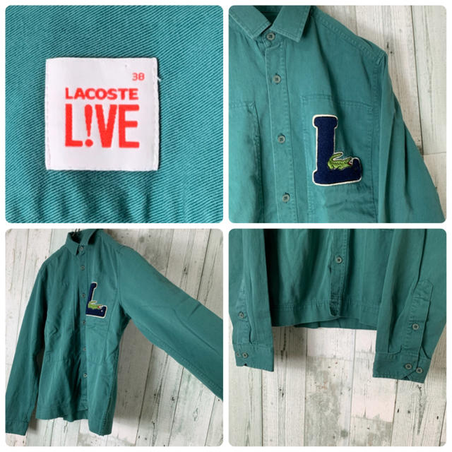 LACOSTE(ラコステ)の【グッドカラー】ラコステ ジェイルポケット ワッペン デカロゴ 90s シャツ メンズのトップス(シャツ)の商品写真