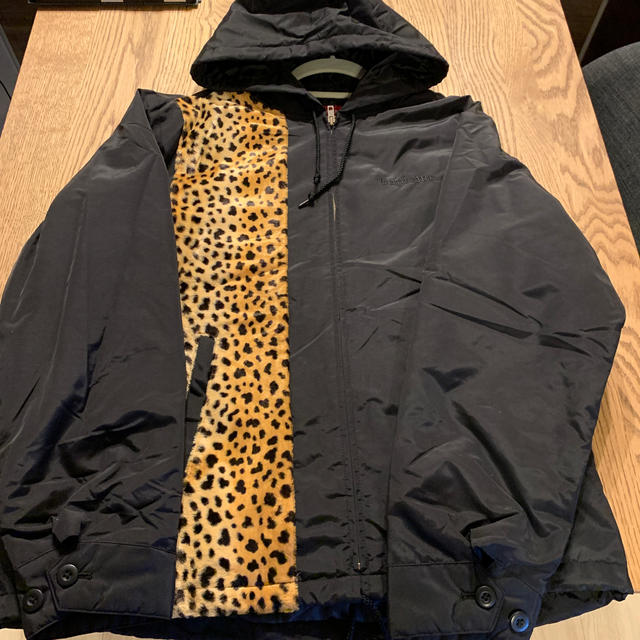 supreme cheetah hooded station jacket M