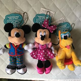 ディズニー(Disney)のDisney 34th ANNIVERSARY ぬいぐるみバッジ セット(キャラクターグッズ)