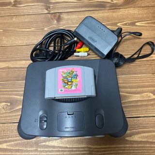 ニンテンドウ64(NINTENDO 64)のNINTENDO64 マリオパーティ2カセット付き(家庭用ゲーム機本体)