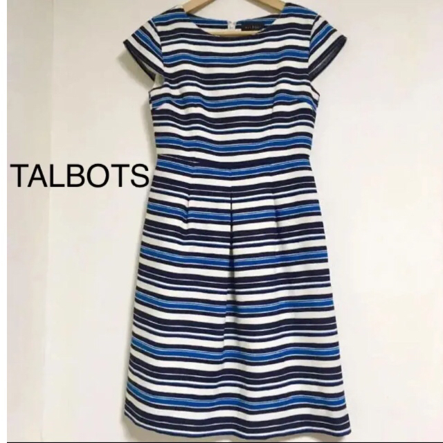 TALBOTS(タルボット)の【新品・未使用】タルボット              ボーダー ワンピース レディースのワンピース(ひざ丈ワンピース)の商品写真