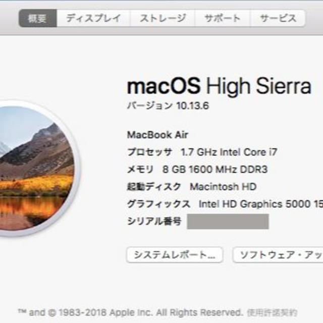 MacBook Air 13-inch (Windows10インストール済)