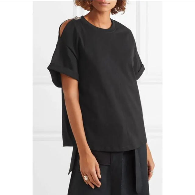 3.1 Phillip Lim(スリーワンフィリップリム)の3.1 Phillip Lim Cut Out Cotton T-shirt レディースのトップス(Tシャツ(半袖/袖なし))の商品写真