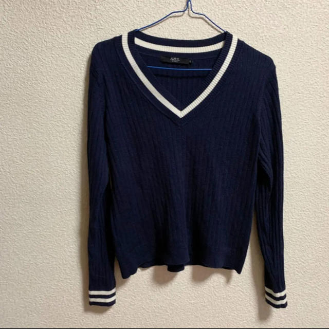 AZUL by moussy(アズールバイマウジー)のAZUL♡Vネックリブニットtops レディースのトップス(ニット/セーター)の商品写真