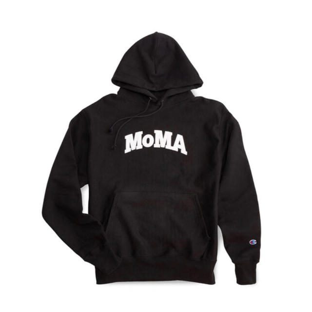 【Mサイズ】 海外限定 MOMA × champion パーカー ブラック | フリマアプリ ラクマ