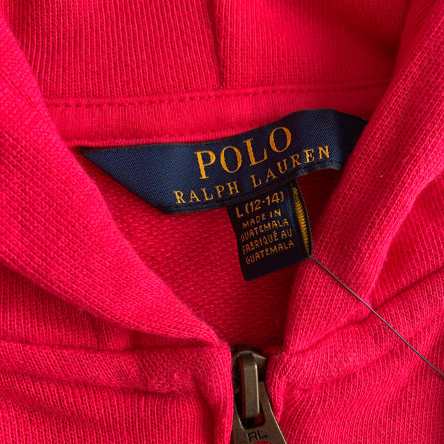 POLO RALPH LAUREN(ポロラルフローレン)の新品　未使用　⭐️ ポロ　ラルフローレン　女児　パーカー　150 ピンク キッズ/ベビー/マタニティのキッズ服女の子用(90cm~)(ジャケット/上着)の商品写真