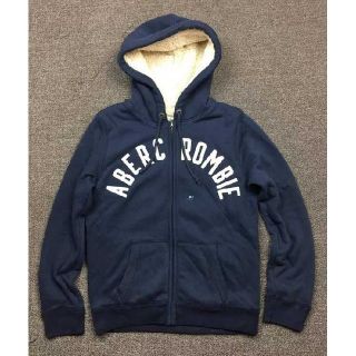 アバクロンビーアンドフィッチ(Abercrombie&Fitch)の新品サイズL アバクロンビー&フィッチボアパーカー紺(パーカー)