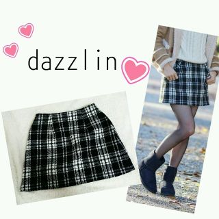 ダズリン(dazzlin)のウールチェックスカート(ミニスカート)