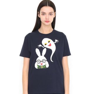 グラニフ(Design Tshirts Store graniph)のグラニフ　せなけいこTシャツ　めがねうさぎ＊うさこ＊オバケ SSネイビー新品(Tシャツ(半袖/袖なし))