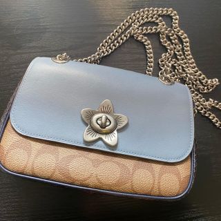 コーチ(COACH)のcoach コーチ　ショルダー　バッグ　ブルー(ショルダーバッグ)