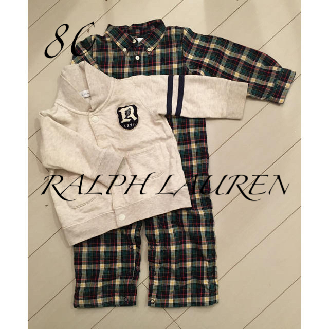 Ralph Lauren(ラルフローレン)のラルフローレン　カーディガン　ロンパース　80 キッズ/ベビー/マタニティのベビー服(~85cm)(ロンパース)の商品写真
