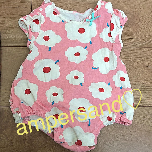 ampersand(アンパサンド)のampersand♡バースデー♡ロンパース&スタイ４枚セット キッズ/ベビー/マタニティのベビー服(~85cm)(ロンパース)の商品写真