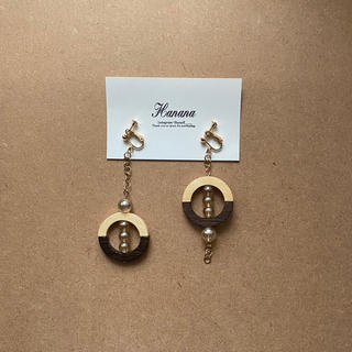 ローリーズファーム(LOWRYS FARM)のwood chain earring(イヤリング)