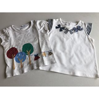 ファミリア(familiar)のファミリア  トップス　80&90 2枚セット(Ｔシャツ)