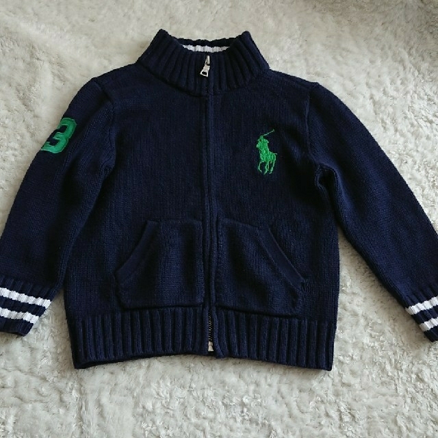 POLO RALPH LAUREN(ポロラルフローレン)のRALPH LAUREN ラルフローレン ニット カーディガン ジッパー キッズ/ベビー/マタニティのキッズ服男の子用(90cm~)(ニット)の商品写真