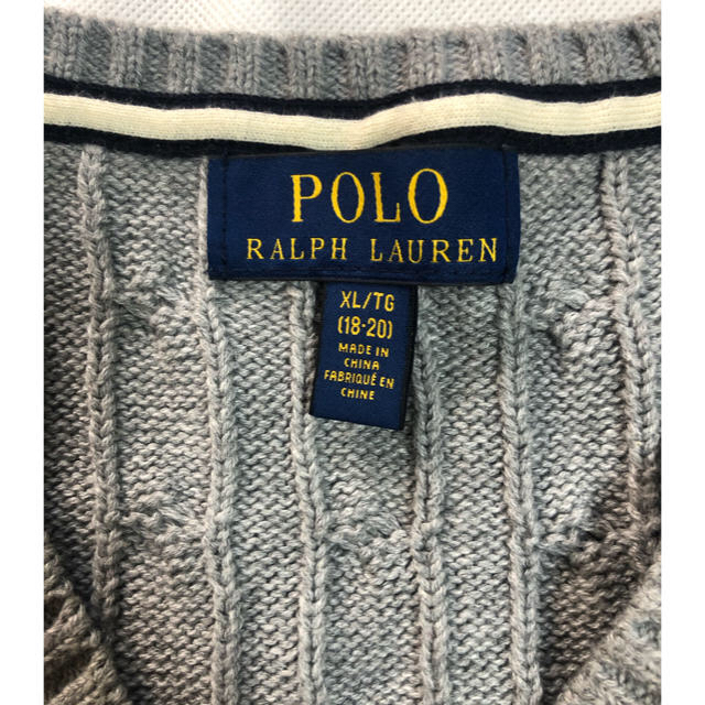 POLO RALPH LAUREN(ポロラルフローレン)のポロ・ラルフローレン POLO ボーイズ ケーブルニット コットンベスト メンズのトップス(ベスト)の商品写真