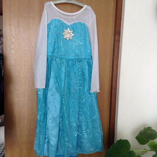 アナトユキノジョオウ(アナと雪の女王)のドレス 130 エルサ マント トレーンつき(ワンピース)