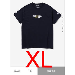 ネイバーフッド(NEIGHBORHOOD)のwind and sea neighborhood Tシャツ　黒　XL ブラック(Tシャツ/カットソー(半袖/袖なし))