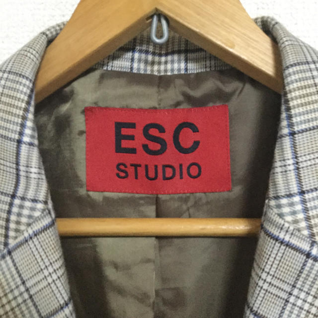 ESCSTUDIO Zipper Check Blazer ジャケット メンズのジャケット/アウター(テーラードジャケット)の商品写真