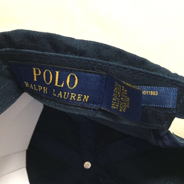 POLO RALPH LAUREN(ポロラルフローレン)の新品男女兼用ラルフローレンキャップ黒/白 メンズの帽子(キャップ)の商品写真