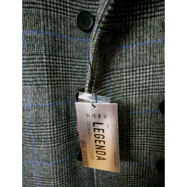 VANQUISH(ヴァンキッシュ)のLEGENDA チェック オーバー サイズ ビッグ ルーズ コート チェスター  メンズのジャケット/アウター(チェスターコート)の商品写真