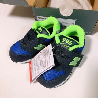 ニューバランス(New Balance)の14.5 新品 ニューバランス スニーカー 996 ブルー ライム キッズ(スニーカー)