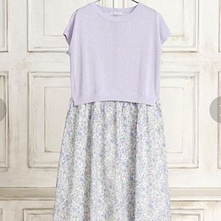 アフタヌーンティー(AfternoonTea)の新品 リバティワンピース Emily ラベンダー系(ひざ丈ワンピース)