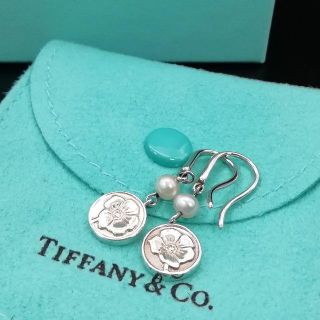 ティファニー(Tiffany & Co.)の極希少 美品 ティファニー フラワー パール フリンジ フック ピアス GC31(ピアス)