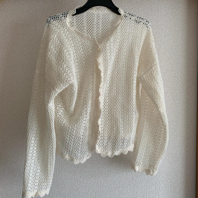 one after another NICE CLAUP(ワンアフターアナザーナイスクラップ)のpapermoon lace cardigan レディースのトップス(カーディガン)の商品写真