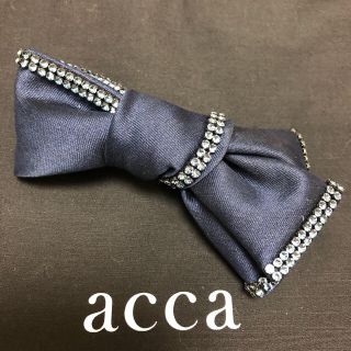 アッカ(acca)のacca バレッタ　ラインストーンリボン(バレッタ/ヘアクリップ)