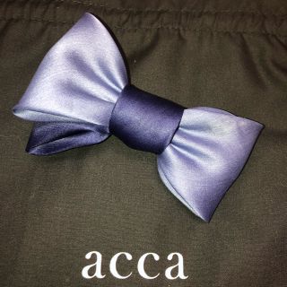 アッカ(acca)のacca バレッタ（ブルー系リボン）(バレッタ/ヘアクリップ)