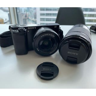 ソニー(SONY)のレンズ2個 ソニー sony α6000 ダブルズーム ブラック ミラーレス一眼(ミラーレス一眼)