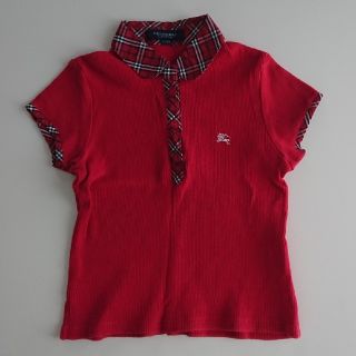 バーバリー(BURBERRY)のBURBERRY キッズ 女の子 半袖 カットソー 110A 赤 (Tシャツ/カットソー)