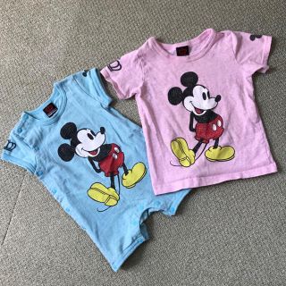 ベビードール(BABYDOLL)のRe…様専用♡Tシャツ ロンパース ミッキー セット(Tシャツ/カットソー)