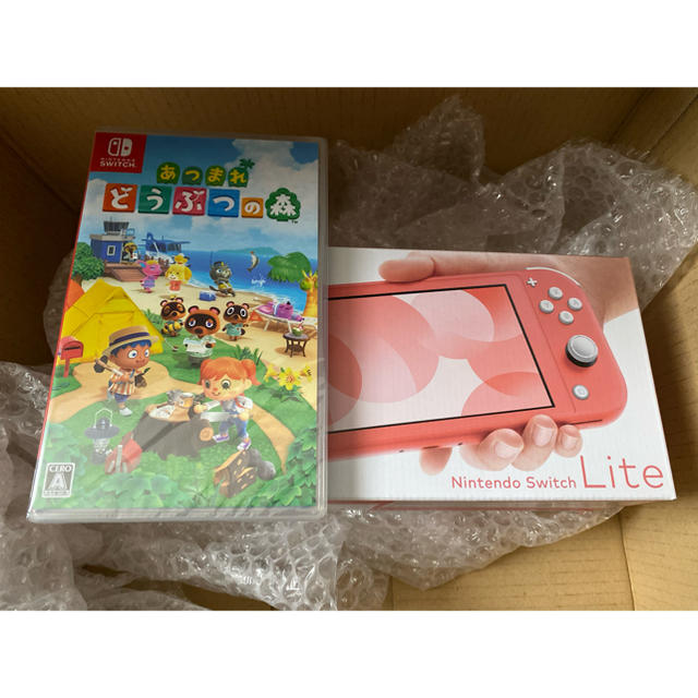 新品未開封Nintendo switch Lite コーラル　どうぶつの森セット