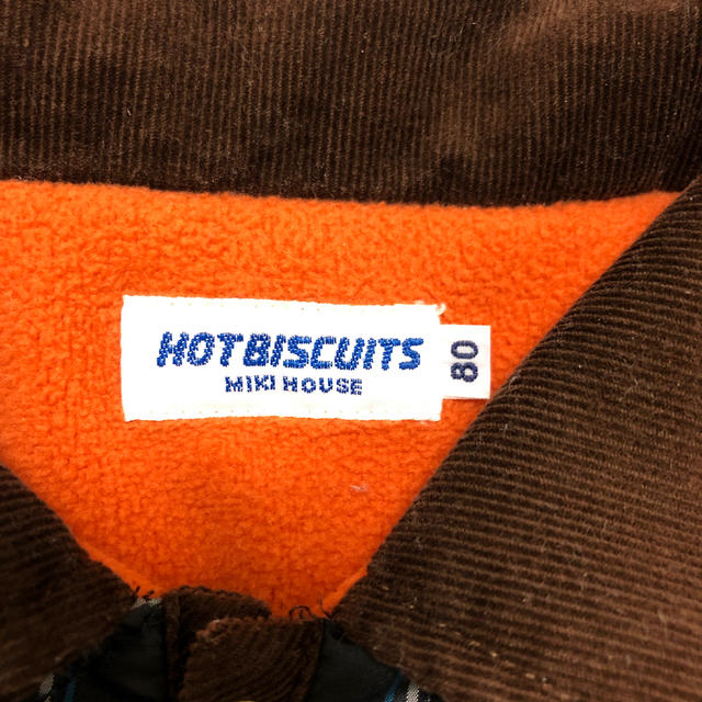 HOT BISCUITS(ホットビスケッツ)のチェックコート　80センチ キッズ/ベビー/マタニティのベビー服(~85cm)(ジャケット/コート)の商品写真