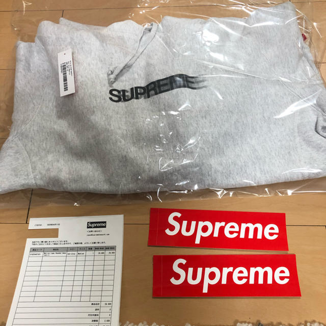 supreme motion logo フーディ