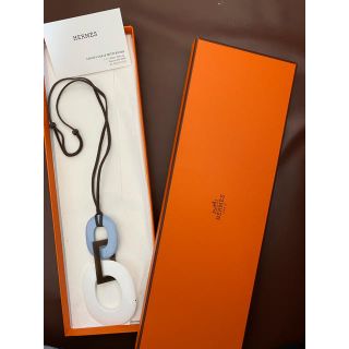 エルメス(Hermes)のHERMES ブァッファローホーン　ネックレス+ルシェルブルーシャツ(ネックレス)