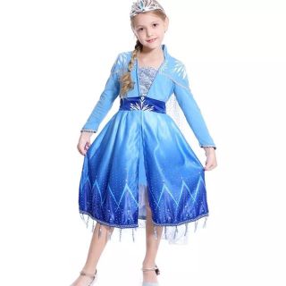 ディズニー(Disney)のエルサ　ドレス　プリンセスドレス　アナ雪　アナ雪２　衣装　コスプレ(ドレス/フォーマル)