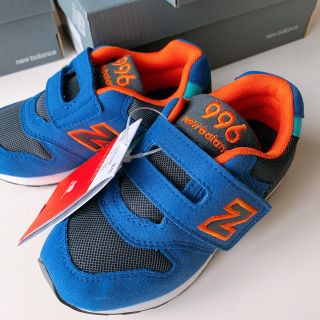 ニューバランス(New Balance)の16.5 新品 ニューバランス スニーカー 996 ブルー オレンジ キッズ(スニーカー)