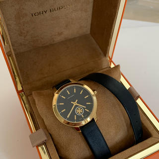 トリーバーチ(Tory Burch)のトリーバーチ　TORY BURCH 腕時計　tb1303 ネイビー　二重革ベルト(腕時計)