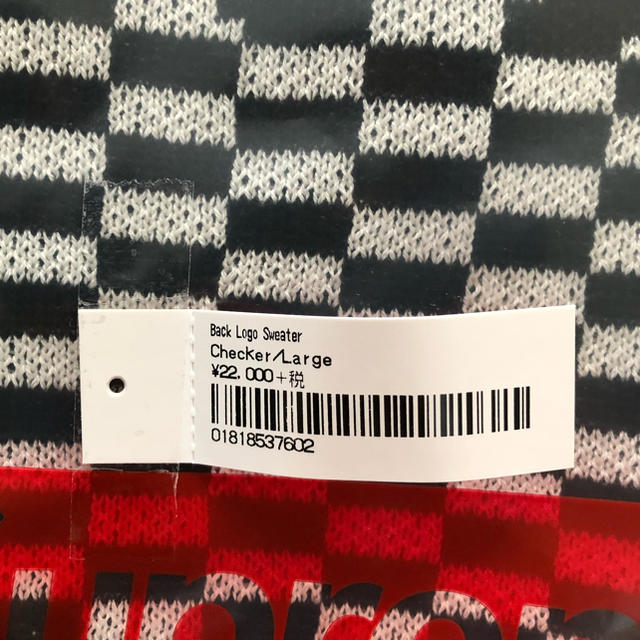 Supreme(シュプリーム)のBack Logo Sweater Checkerboard Large メンズのトップス(ニット/セーター)の商品写真