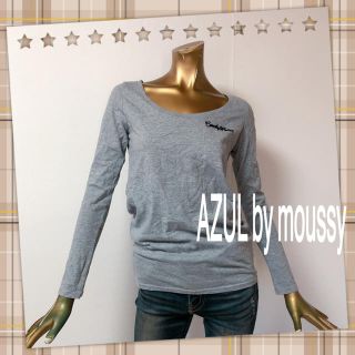 アズールバイマウジー(AZUL by moussy)のAZUL by moussy ♥ 刺繍 プリント カットソー(カットソー(長袖/七分))