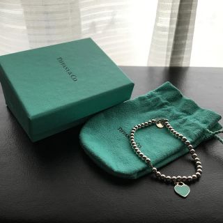 ティファニー(Tiffany & Co.)の特別に価格変更！ティファニービーズブレスレットシルバーハート(ブレスレット/バングル)