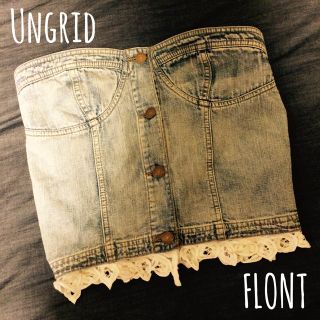 アングリッド(Ungrid)のUngrid レースコンビデニムビスチェ(Tシャツ/カットソー(半袖/袖なし))