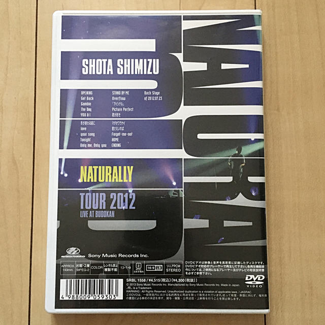 Naturally　Tour　2012 DVD エンタメ/ホビーのDVD/ブルーレイ(ミュージック)の商品写真