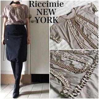 専用　Riccimie NEW YORK フリルトップス(カットソー(半袖/袖なし))