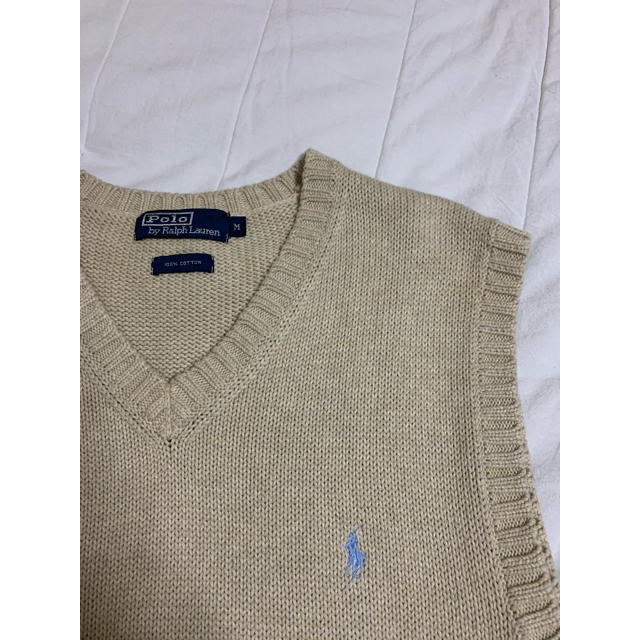 POLO RALPH LAUREN(ポロラルフローレン)のラルフローレン ニットベスト　ベージュ メンズのトップス(ベスト)の商品写真