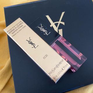 イヴサンローランボーテ(Yves Saint Laurent Beaute)のルージュ ピュールクチュール ヴェルニ ウォーターステイン 606(口紅)