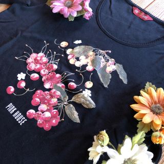 ピンクハウス(PINK HOUSE)のあみぼー様専用❣️チェリーロング丈Ｔシャツ🍒新品💖(Tシャツ/カットソー(半袖/袖なし))